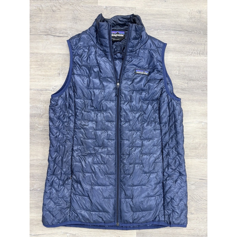 Patagonia Micro Puff Vest Women's Medium Navy Blue Insulated Gorpcore EUC